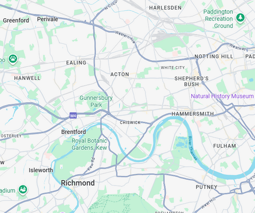 Dog sitters West London Map