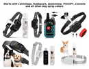 Citronella spray dog collars refillwith text indicating compatibility with various brands.