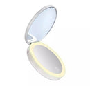 LED Light Pocket Mirror - USB Rechargeable Make - Up Double Mirror LED Mirror