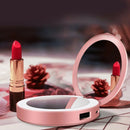 LED Light Pocket Mirror - USB Rechargeable Make - Up Double Mirror LED Mirror