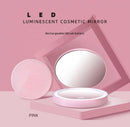 LED Light Pocket Mirror - USB Rechargeable Make - Up Double Mirror LED Mirror