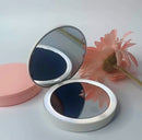 LED Light Pocket Mirror - USB Rechargeable Make - Up Double Mirror LED Mirror