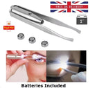 LED Tweezers - Eyebrows Pair of Tweezers with batteries Tweezers