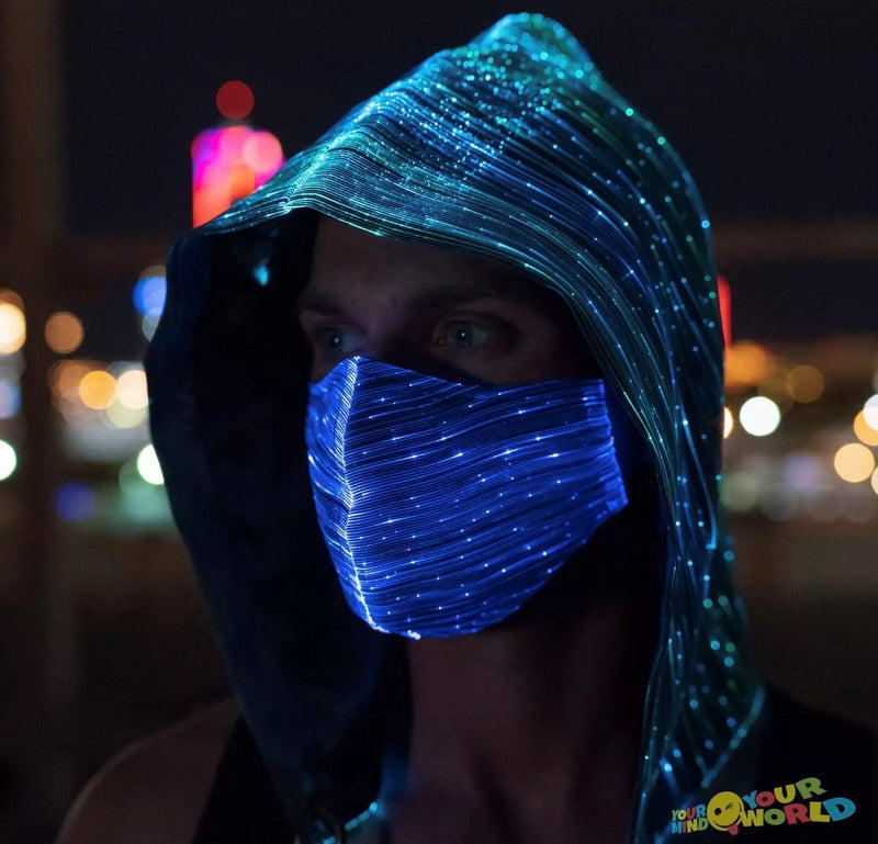 Face Mask with LED Light - Multi-Colours Face Light Up Mask