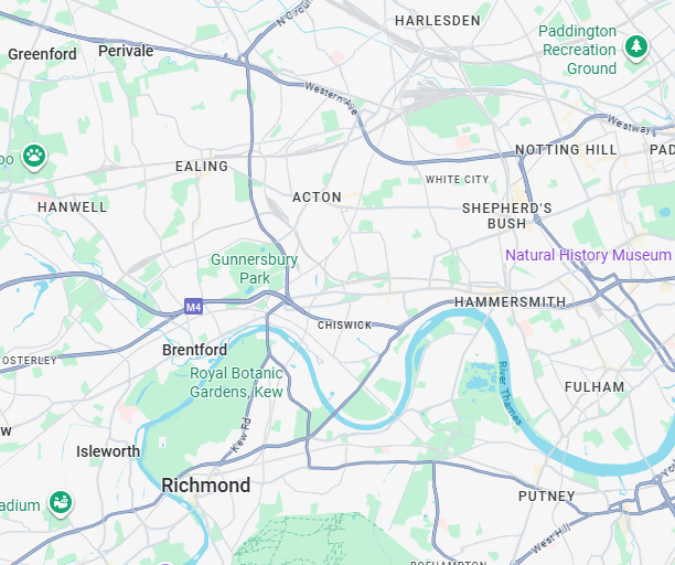 Dog sitters West London Map