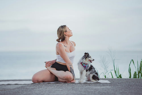 Walk With Your Dog and Practice Yoga In Nature
