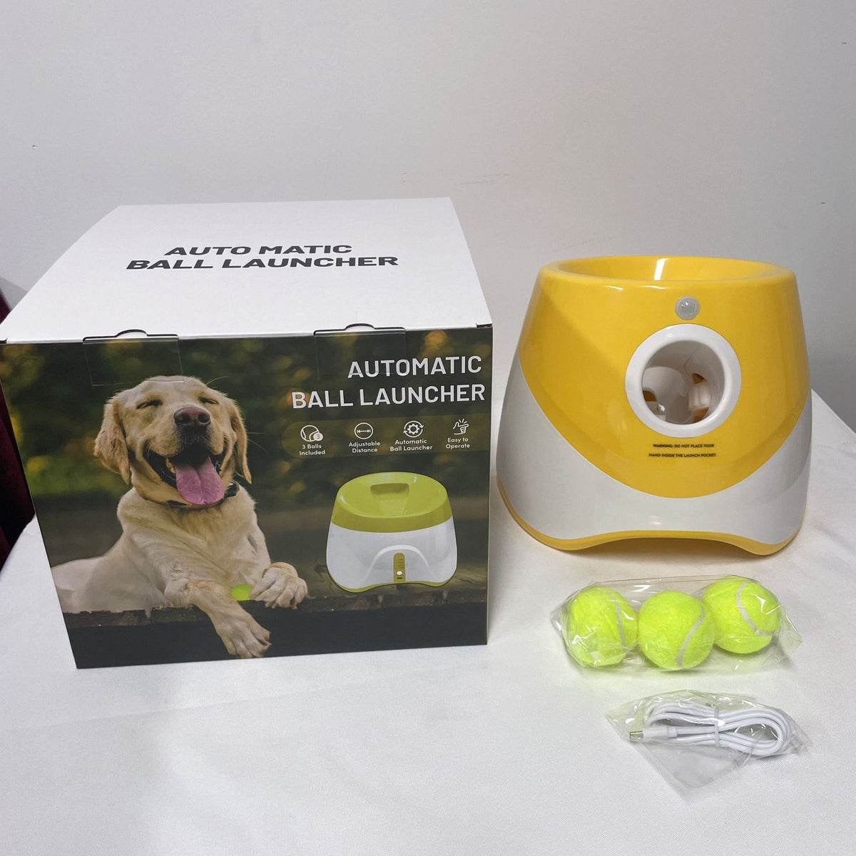 Automatic Ball Launcher for Dogs, Indoor Dog Ball Thrower Interactive