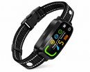 Black dog collar with digital display on a white background