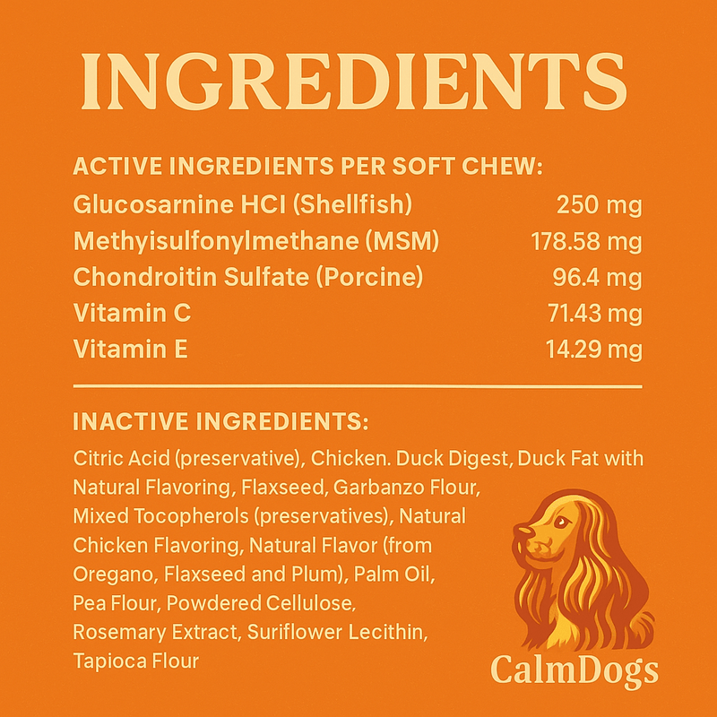 Calmdogs® Active Hip & Joint Chews For Dogs (Complementary Feed) Animals & Pet Supplies