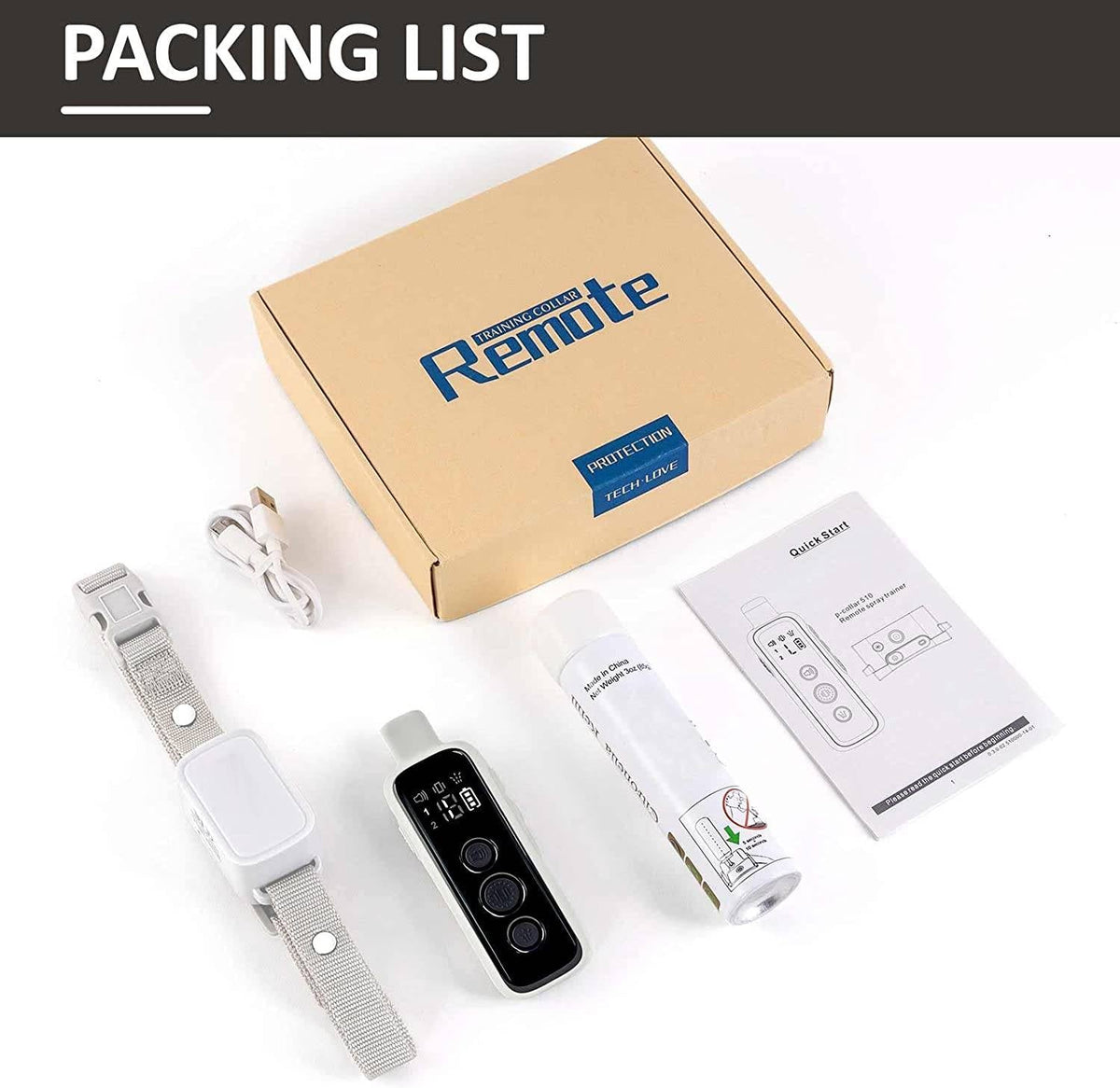 Deluxe Citronella Dog Collar, Stop Bark Spray Collar for Dogs