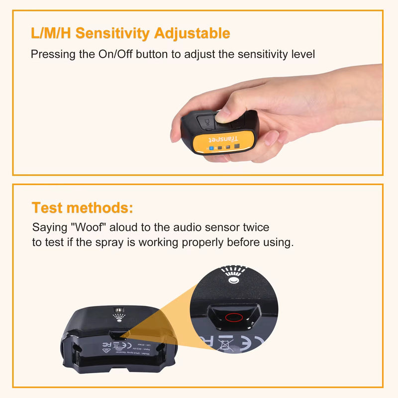 Automatic & Remote - Controlled Citronella Dog Spray Collar – No Shock, Rechargeable, Humane Bark Training Dog Collar