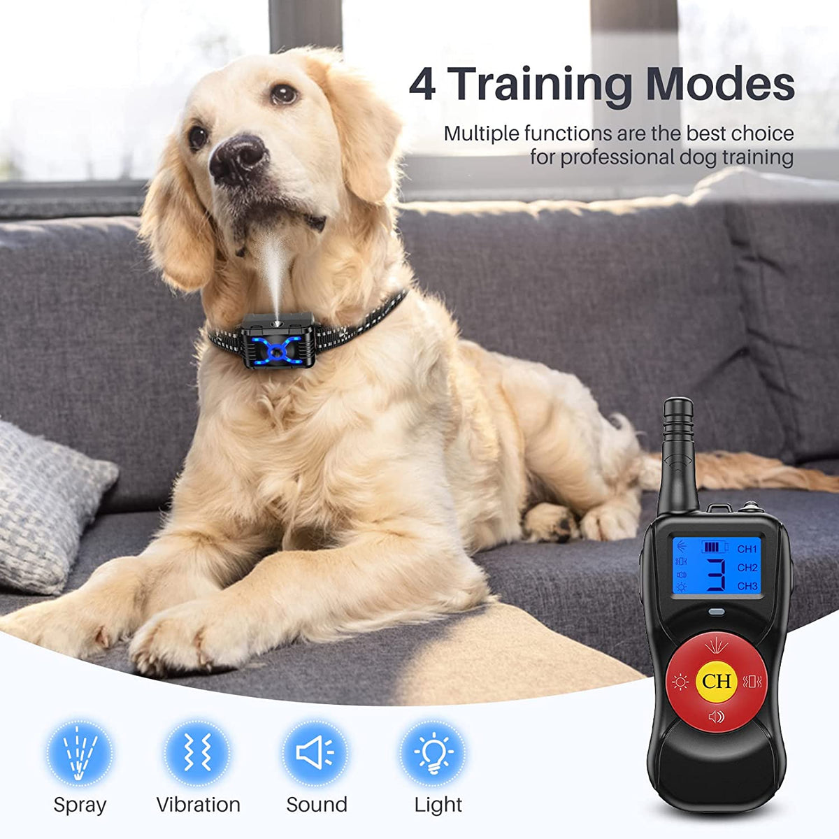Citronella Dog Bark Remote Control Citronella Collar Citronella
