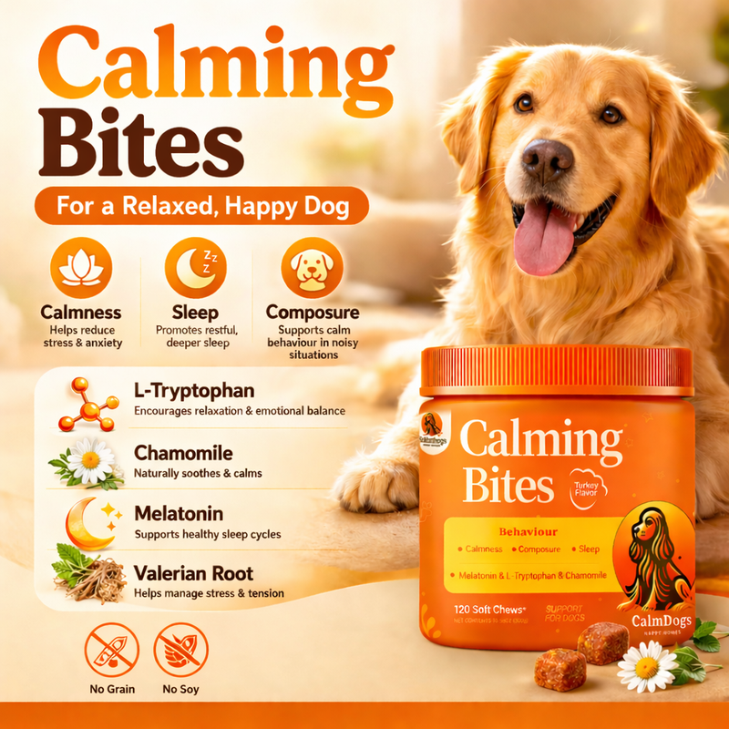 Calmdogs® Dog Calming Tablets – Natural Anxiety & Stress Relief