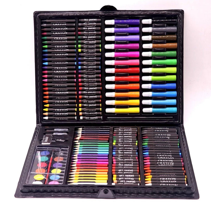 Kids Drawing Kit - 168 Art Set Colours Painting & Drawing - Calmshops.co.uk