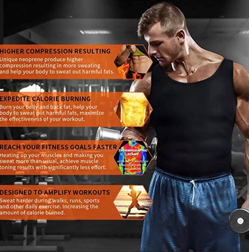 Men Sauna Vest - Slimming Sweat Vest - Calmshops.co.uk
