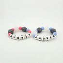 Personalised Dog Name Bracelet – Custom Silicone Bead Bracelet for Dog Lovers Teether