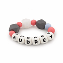 Personalised Dog Name Bracelet – Custom Silicone Bead Bracelet for Dog Lovers Teether