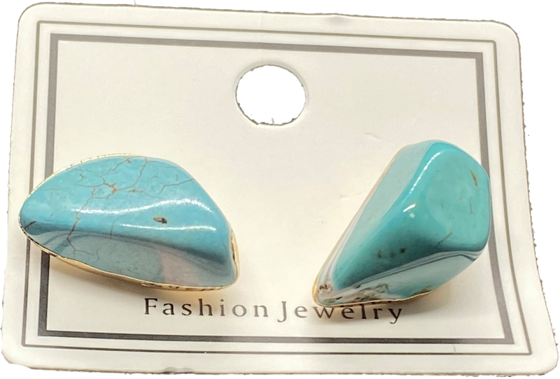 Stud Earrings - Raw Stone Crystal Jewellery